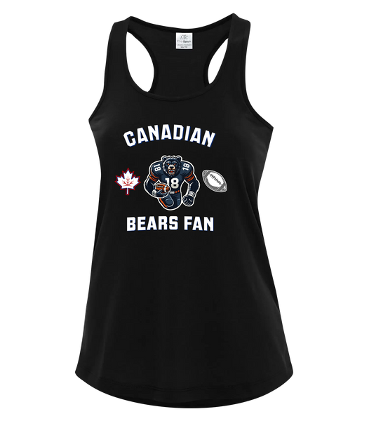 Bears Fan Ladies Racerback Tank with Printed Logo