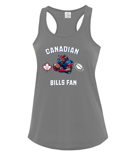 Bills Fan Ladies Racerback Tank with Printed Logo