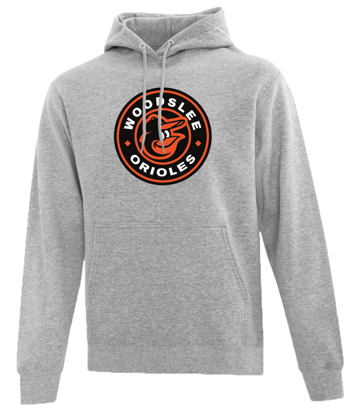 Woodslee Orioles Adult Cotton Pull Over Hooded Sweatshirt with Printed Logo