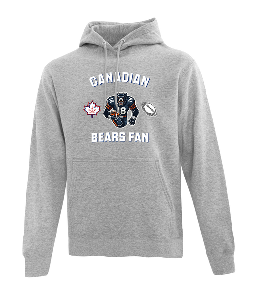 Bears Fan Adult Cotton Pull Over Hooded Sweatshirt with Printed Colour Logo