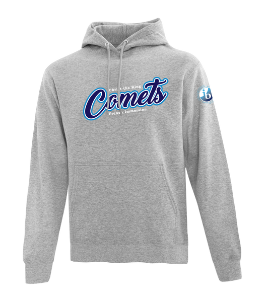 Comets Adult Cotton Pull Over Hooded Sweatshirt with Printed Logo