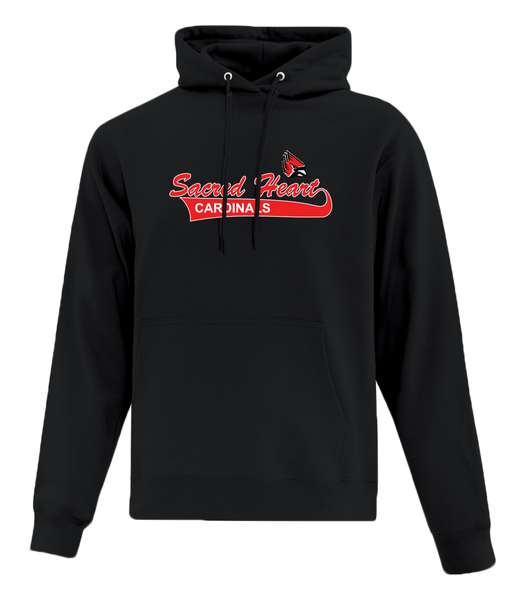 Sacred Heart Youth Cotton Pull Over Hooded Sweatshirt with Applique Logo