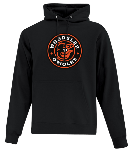 Woodslee Orioles Adult Cotton Pull Over Hooded Sweatshirt with Printed Logo