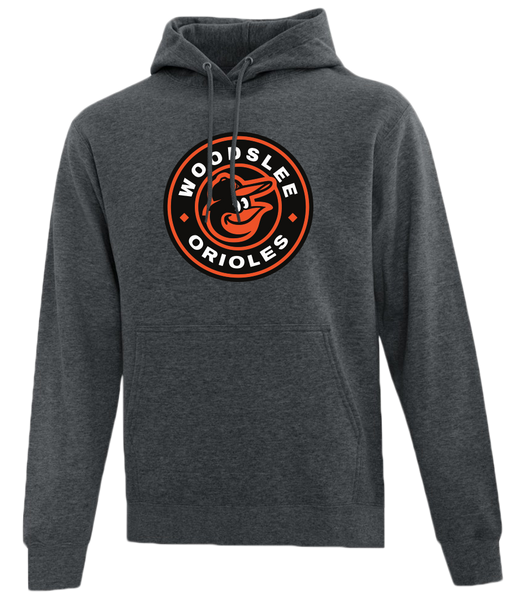 Woodslee Orioles Adult Cotton Pull Over Hooded Sweatshirt with Printed Logo