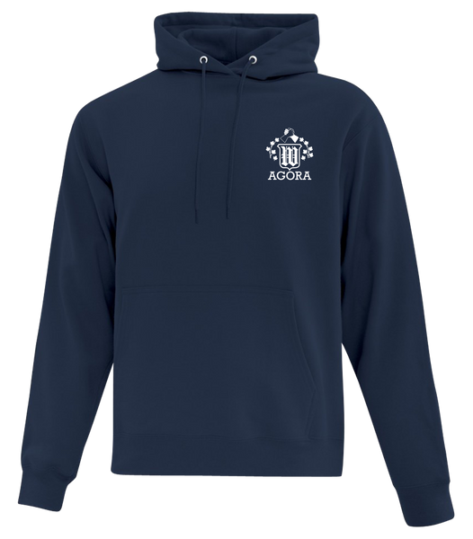 Walkerville AGORA Adult Cotton Pull Over Hooded Sweatshirt with Printed Logo