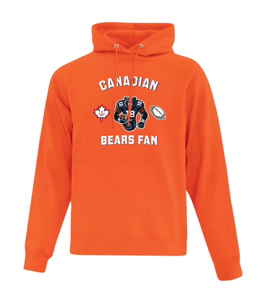 Bears Fan Adult Cotton Pull Over Hooded Sweatshirt with Printed Colour Logo