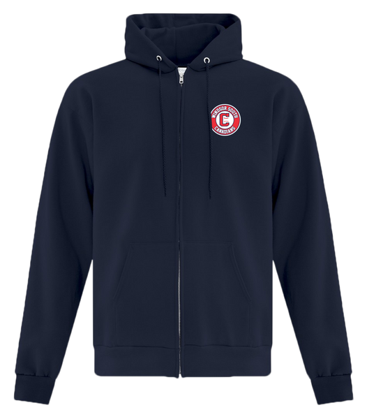 Windsor South Canadians Youth Cotton Full Zip Hooded Sweatshirt with Left Chest Embroidered Logo