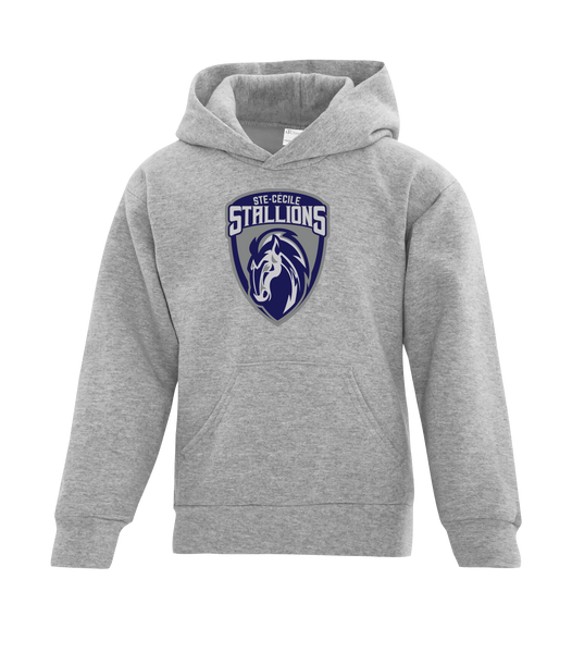 Ste. Cécile Stallions Youth Cotton Pull Over Hooded Sweatshirt with Printed Logo