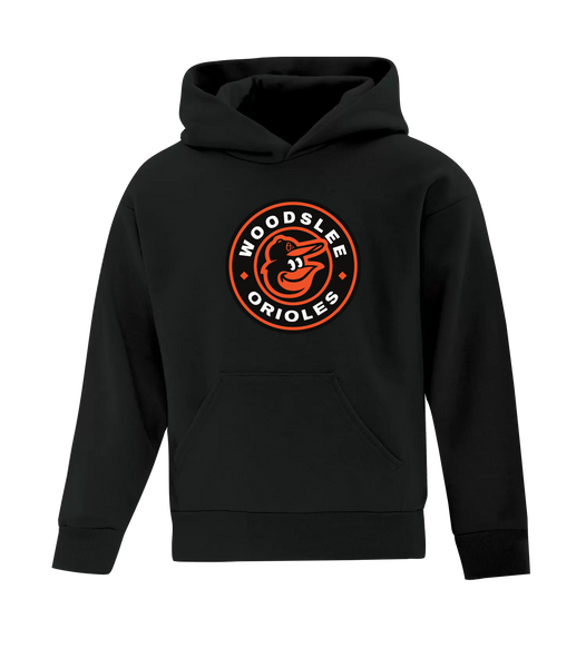 Woodslee Orioles Youth Cotton Pull Over Hooded Sweatshirt with Printed Logo