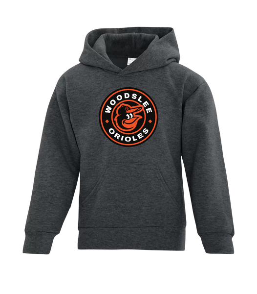 Woodslee Orioles Youth Cotton Pull Over Hooded Sweatshirt with Printed Logo