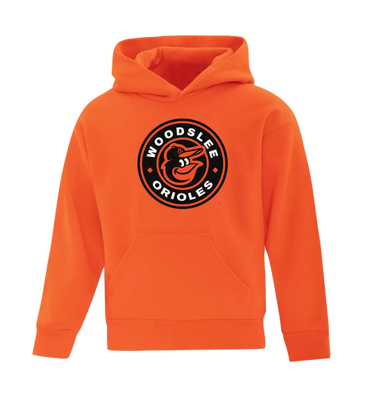 Woodslee Orioles Youth Cotton Pull Over Hooded Sweatshirt with Printed Logo