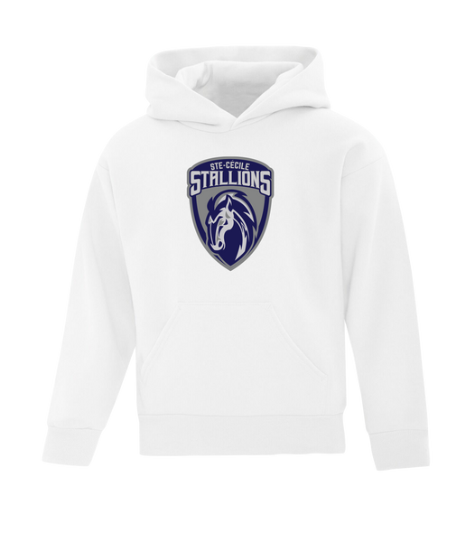 Ste. Cécile Stallions Youth Cotton Pull Over Hooded Sweatshirt with Printed Logo