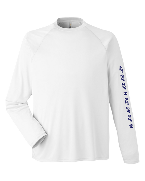 Windsor Yacht Club Adult Marina Raglan Long Sleeve Shirt with Printed Back Logo