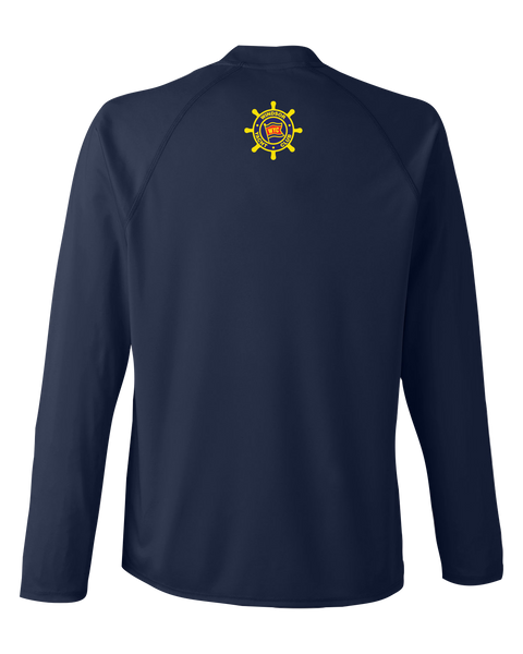 Windsor Yacht Club Adult Marina Raglan Long Sleeve Shirt with Printed Back Logo