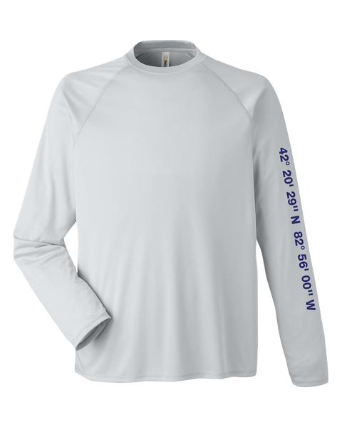 Windsor Yacht Club Adult Marina Raglan Long Sleeve Shirt with Printed Back Logo