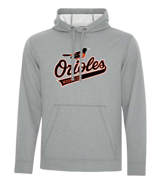 Woodslee Orioles Script Adult Dri-Fit Hoodie With Printed Logo