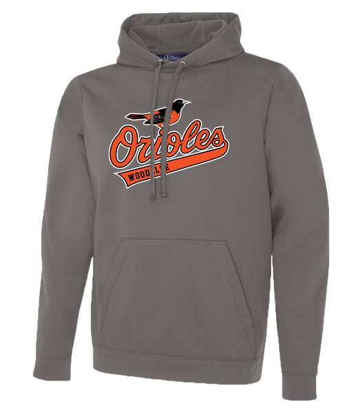 Woodslee Orioles Script Adult Dri-Fit Hoodie With Printed Logo