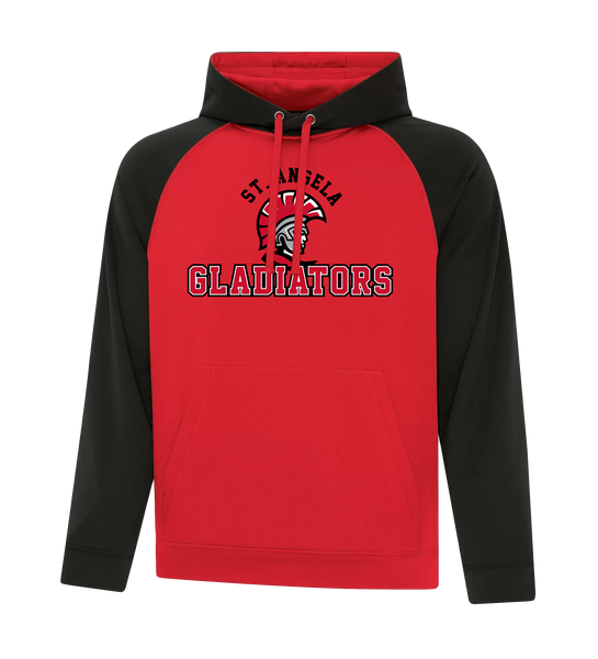 St. Angela Gladiators Adult Two Toned Hoodie with Printed Logo