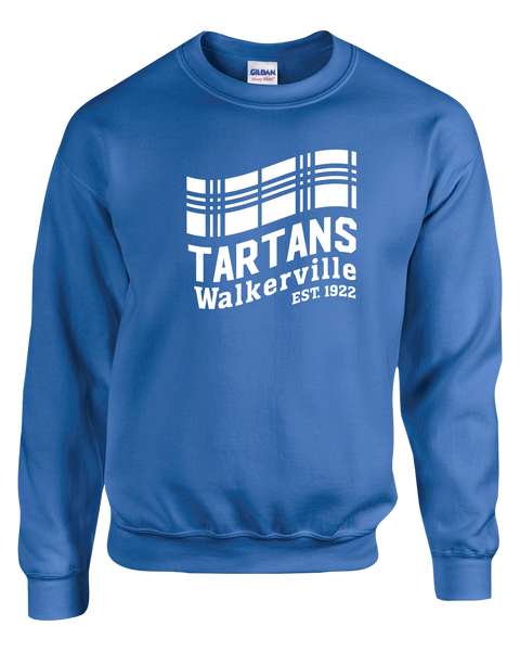 Walkerville Tartans Adult Crewneck Sweatshirt with Printed Logo