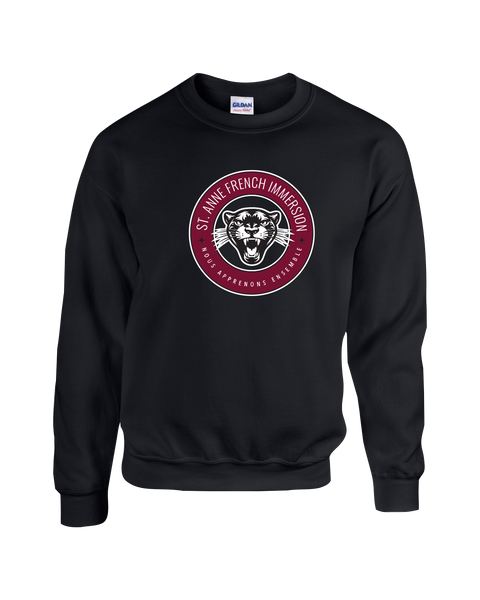 St. Anne French Immersion Adult Fleece Crewneck with Printed Logo