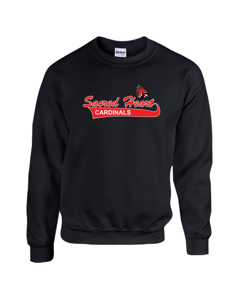 Sacred Heart Script Adult Fleece Crewneck with Printed Logo