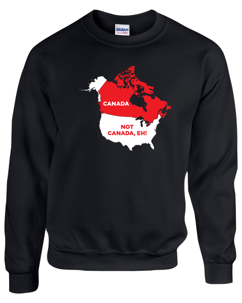 "Canada. Not Canada, Eh!" Youth Fleece Crewneck with Printed Logo