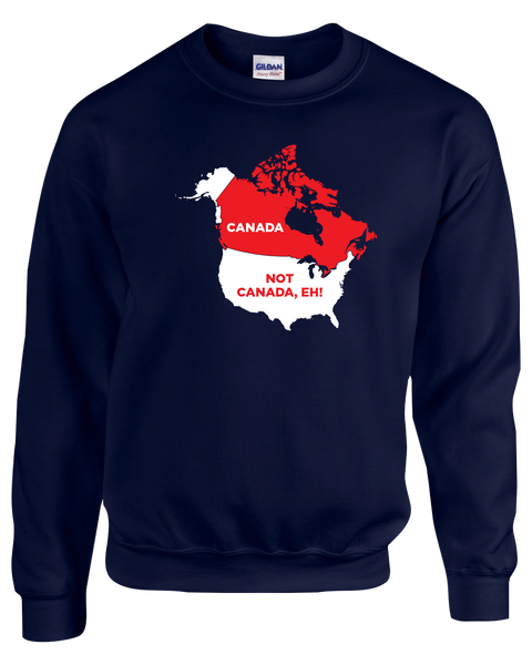 "Canada. Not Canada, Eh!" Youth Fleece Crewneck with Printed Logo