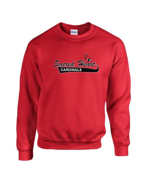 Sacred Heart Script Adult Fleece Crewneck with Printed Logo