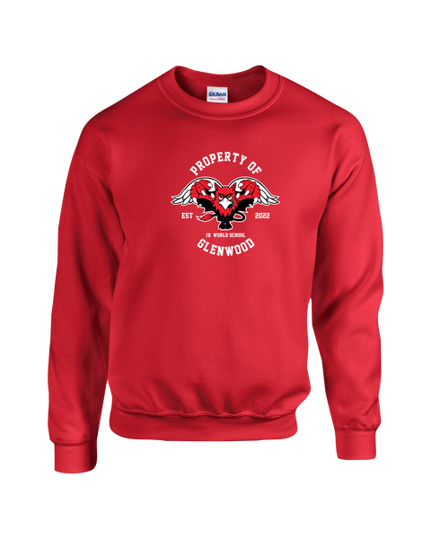 Glenwood Youth Fleece Crewneck with Printed Logo