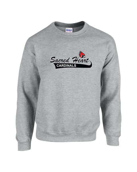 Sacred Heart Script Adult Fleece Crewneck with Printed Logo