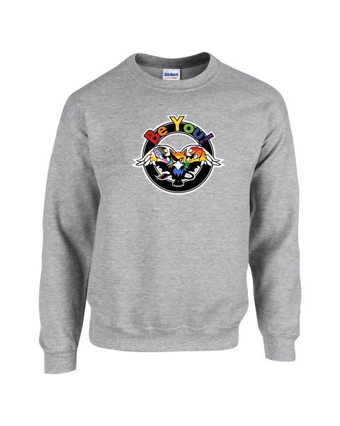 Glenwood "Be You" Adult Fleece Crewneck with Printed Logo