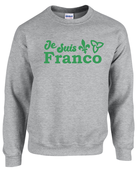 "Je Suis Franco" Youth Fleece Crewneck with Printed Logo