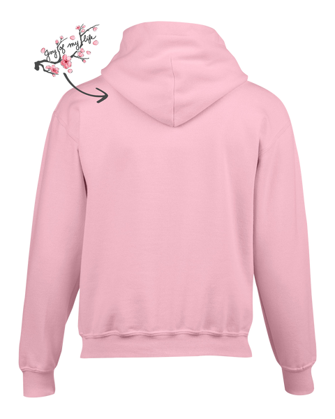 YQG Collective 'Pink' Youth Hooded Sweatshirt with Printed Logo