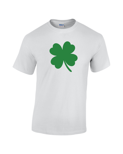 "4 Leaf Clover" Adult Cotton T-Shirt with Printed logo