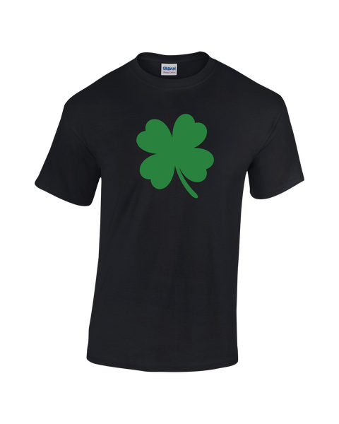 "4 Leaf Clover" Adult Cotton T-Shirt with Printed logo