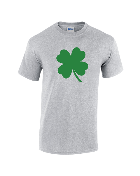 "4 Leaf Clover" Adult Cotton T-Shirt with Printed logo