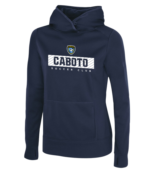 Caboto Soccer Club Block Letters Ladies Dri-Fit Hoodie with Printed Logo