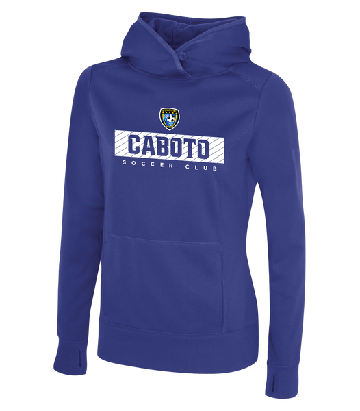 Caboto Soccer Club Block Letters Ladies Dri-Fit Hoodie with Printed Logo