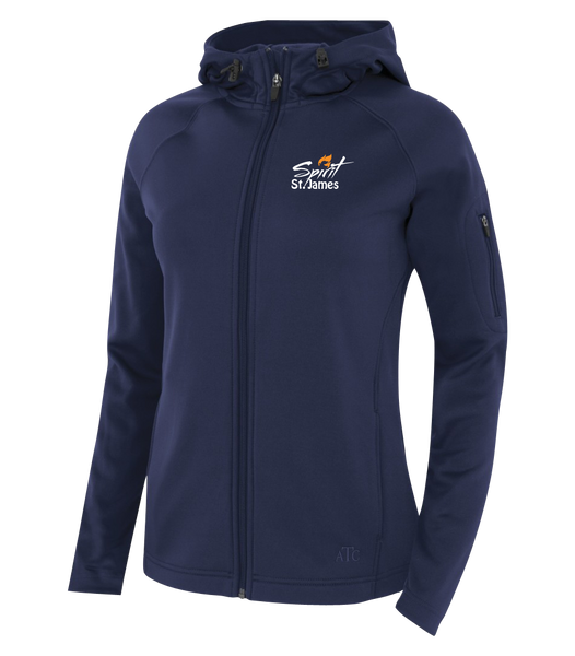 St. James Ladies Hooded Yoga jacket with Embroidered Logo