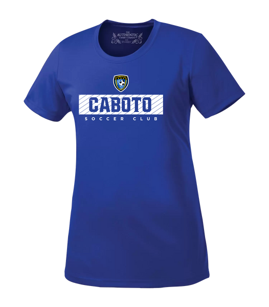 Caboto Soccer Club Block Letters Ladies Dri-Fit T-Shirt with Printed Logo