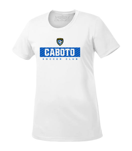 Caboto Soccer Club Block Letters Ladies Dri-Fit T-Shirt with Printed Logo