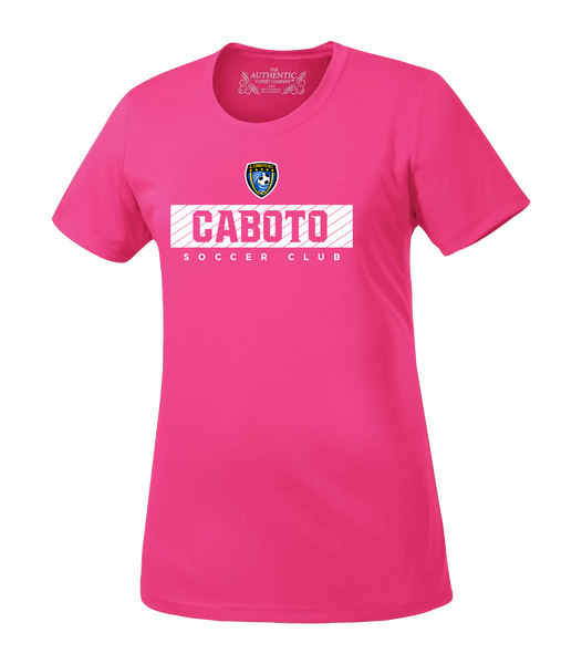 Caboto Soccer Club Block Letters Ladies Dri-Fit T-Shirt with Printed Logo