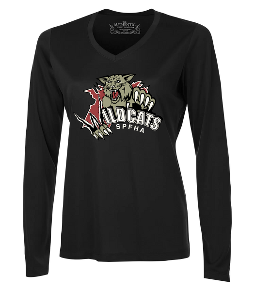 Wildcats SPFHA Ladies Dri-Fit Long Sleeve with Printed Logo