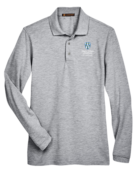 Odette Adult Long-Sleeve Polo with Embroidered Logo