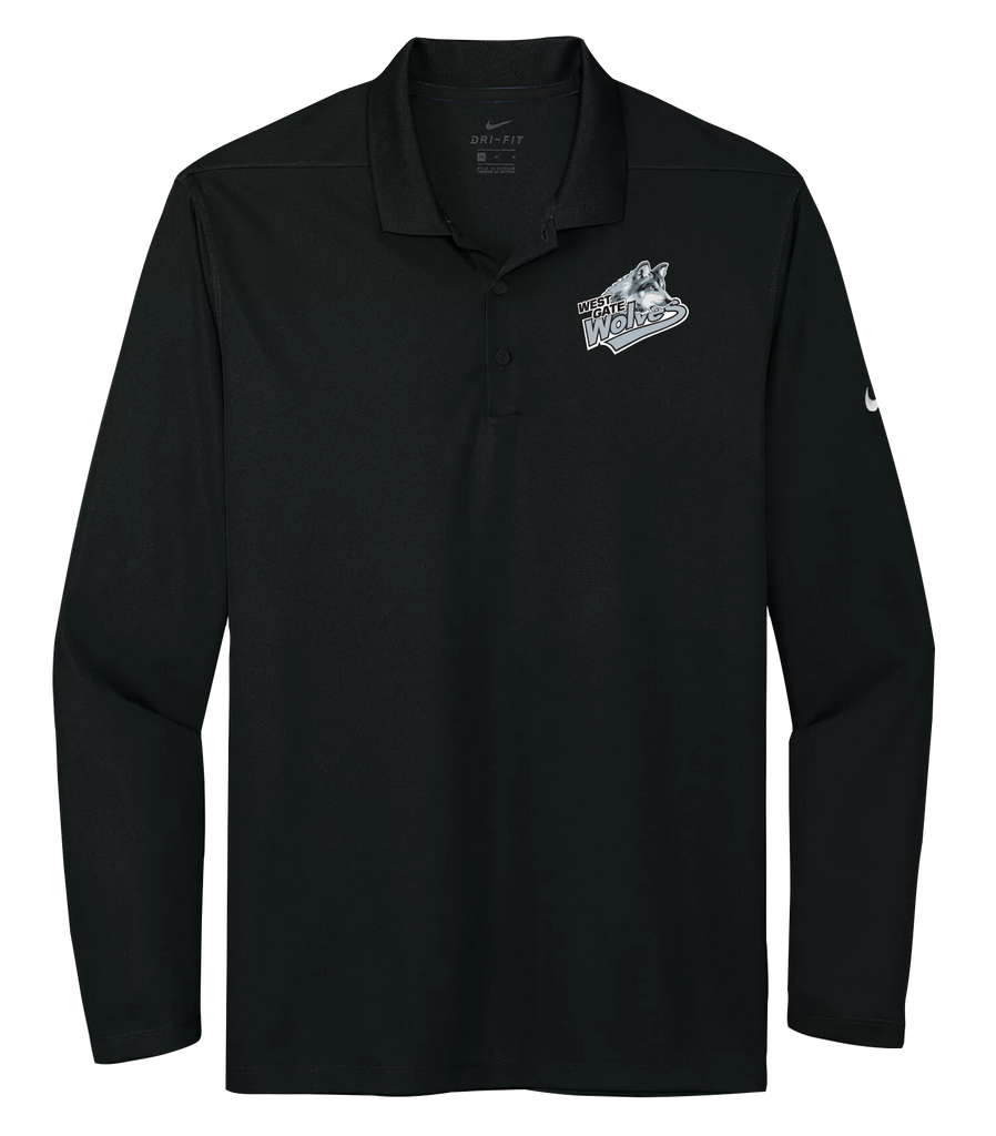 Wolves Staff Adult Nike® Dri-Fit Micro Long Sleeve Polo with Embroidered Logo