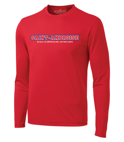 Saint Ambroise Adult Dri-Fit Long Sleeve with Printed Logo