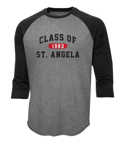 St. Angela Class of 1983 Adult Dri-Fit Baseball Tee with Printed Logo