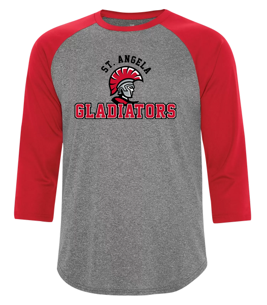 St. Angela Gladiators Adult Dri-Fit Baseball Tee with Printed Logo