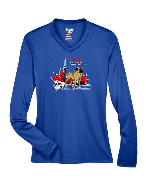 Bullmastiff Fanciers of Canada Ladies' Performance Long-Sleeve T-Shirt with Printed Logo