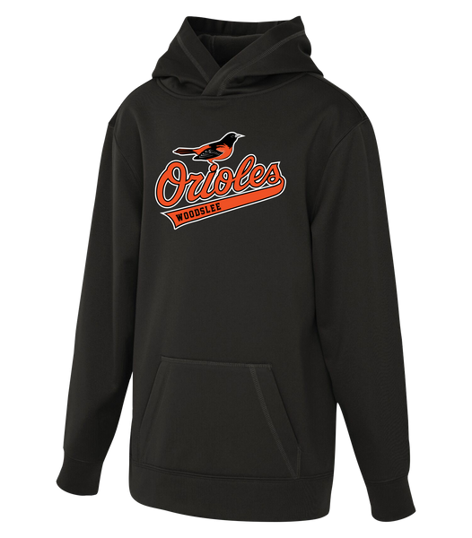 Woodslee Orioles Script Youth Dri-Fit Hoodie With Printed Logo